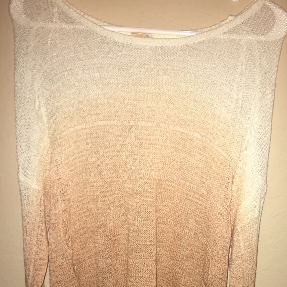 Honolua Wahine Ombré Cream Salmon Sweater Large - Picture 2 of 4